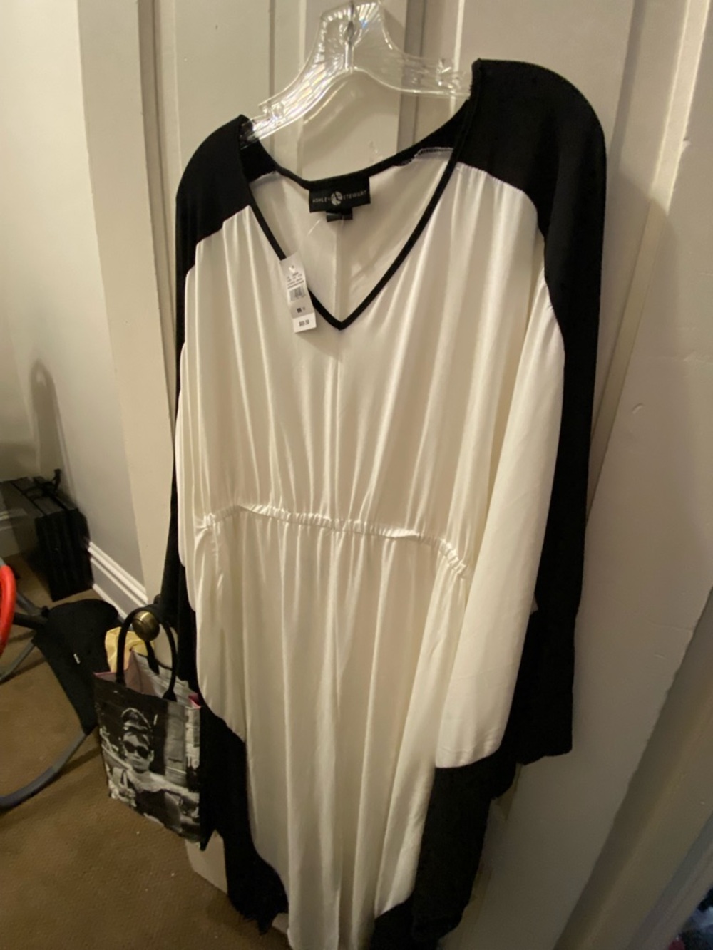 Ashley Stewart Black and White Maxi Dress